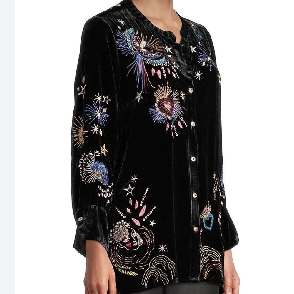 Johnny Was Eden Celestial Velvet Voyager tunic/Jacket NWT - Picture 14 of 16